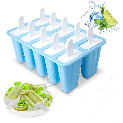 Silicone Popsicle Molds, 6 Pieces IceMolds, BPA Free Popsicle Mold Reusable  Easy Release IceMaker, Popsicle Mould with Cleaning Brush and Silicone  Funnel, Popsicle Molds Blue 