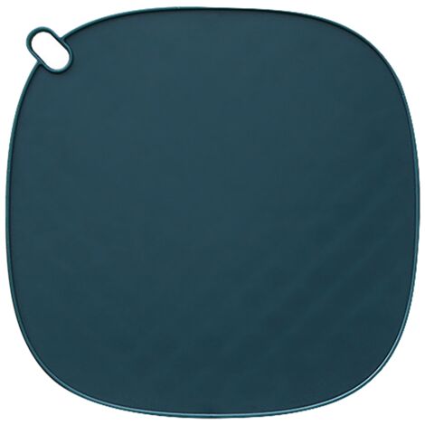 Silicone Pot Mat Heat Resistant for Kitchen Countertop Dining Table Cup Suspensable Non Slip Dark Blue