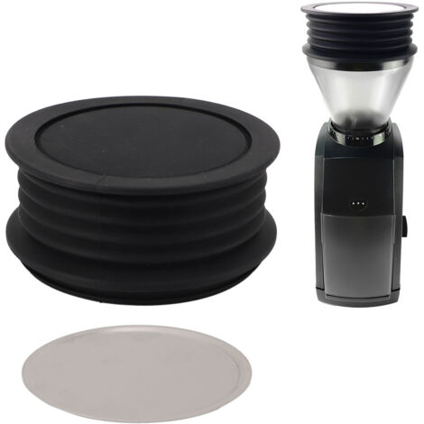 Silicone Poussoir de Récipient à Grains pour Moulin à Café Compatible Baratza Varia WPM avec Hauteur Réglable 12.8-13.9cm et Couvercle