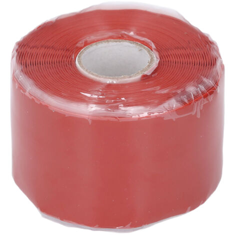 Silicone Rubber Repair Tape 5m Length 50mm Width 0.8mm Thick Self Adhesive Water Hose Leak Seal Tape Red
