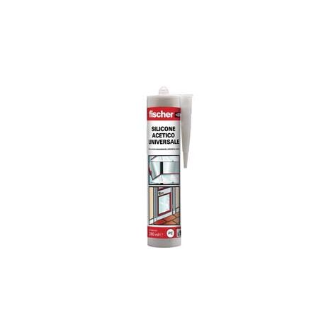 SILICONE SAM M ACETICO ANTIMUFFA- - ml.280 trasparente - 25 pezzi FISCHER