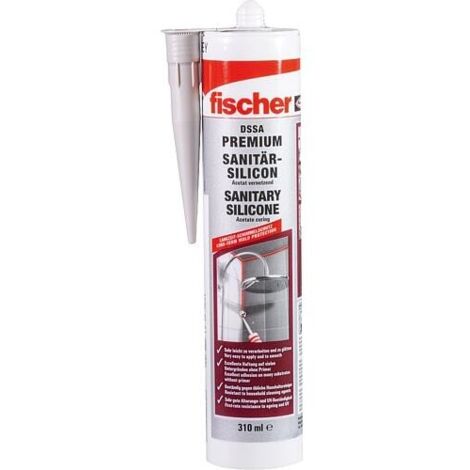 Silicone sanitaire fischer DSSA blanc 310 ml