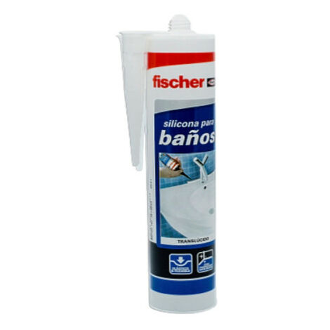 Silicone sanitaire FISCHER - transparent - 300 ml - 96376