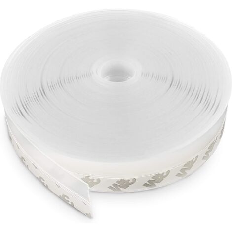 Silicone Sealing Strip, Self-adhesive Door Bottom Seal Strip Door Weatherstrip Door Bottom Seal Waterproof, Windproof, Dustproof, Noise-Reducing(35mm x 10M)