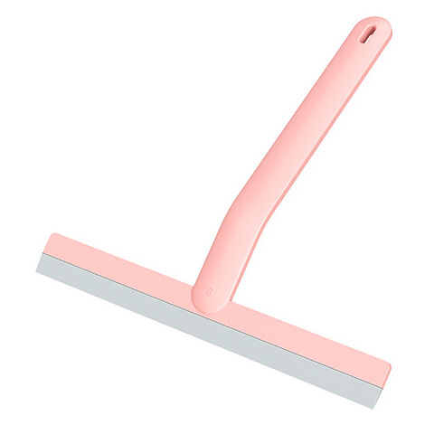 main image of "Silicone Shower Squeegee, Bathroom Squeegee with Hook, Shower Squeegee for Shower, Cleaning Glass, Mirror, Window, Car Glass, Kitchen, Office, Tile, 25cm pink"