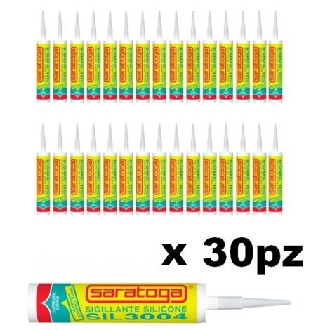 Silicone sigillante bianco antimuffa Saratoga - SIL3004 - 30 pezzi -