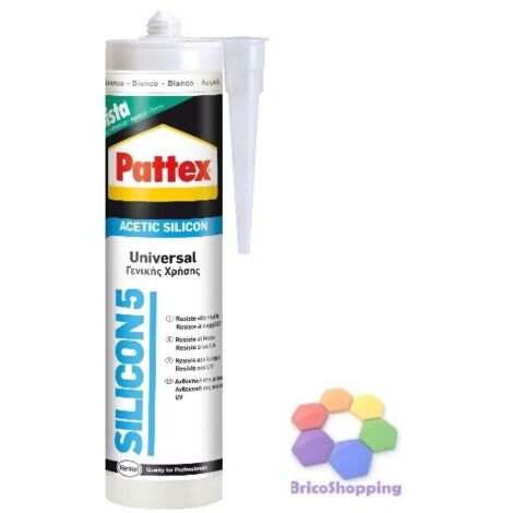 Silicone Sigillante Pattex Cartuccia Pistola Silicon5 Trasparente 280ml Henkel