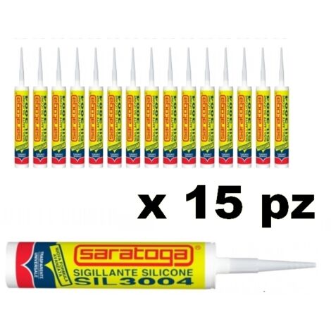 Silicone sigillante trasparente Saratoga - SIL3004 - 15 pezzi -