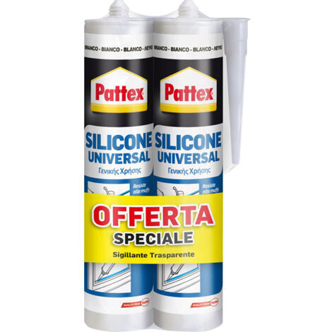 silicone sigillante universale pattex trasparente 2x280 ml