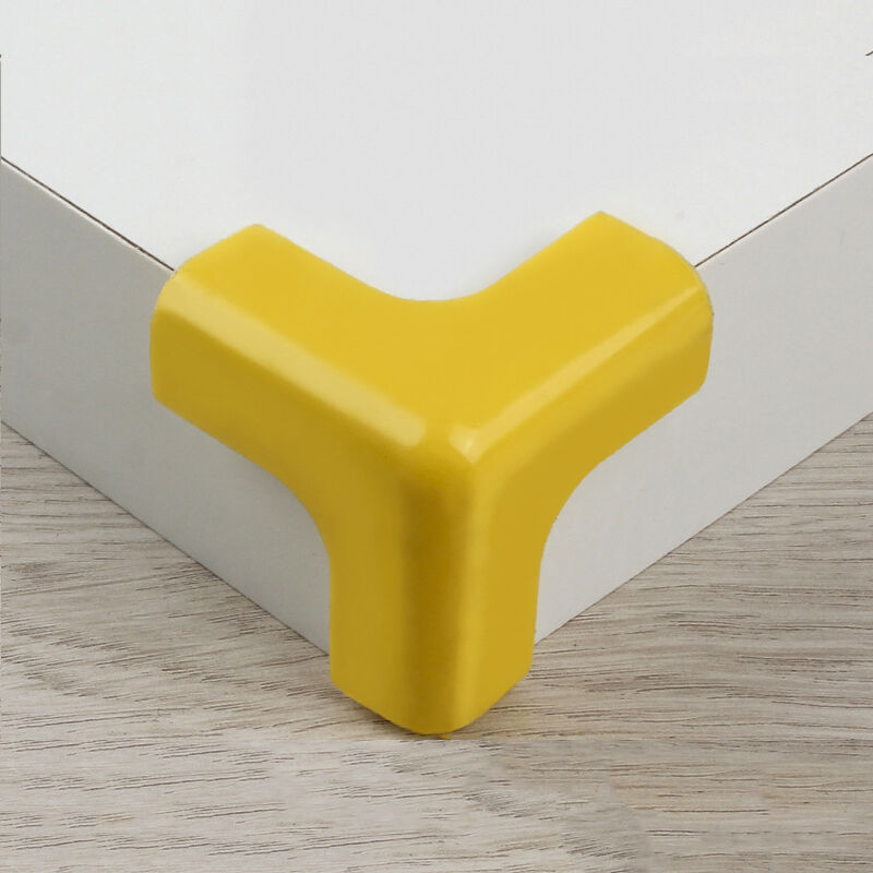 Silicone souple anti-collision coin sécurité enfant anti-collision housse de protection-10pcs-protecteur d'angle stéréo 3D (jaune)
