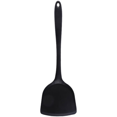 Silicone Spatula Heat Resistant Anti Stick Kitchen Cooking Spatula Cookware With Comfortable Handle Black
