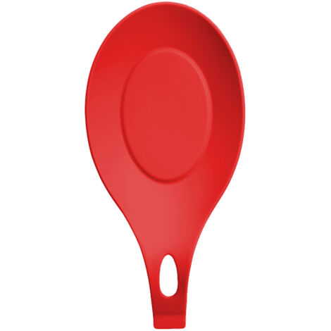 Silicone Spoon Rest High Temperature Proof Heat Resistant Spoon Holder for Home Kitchen Red