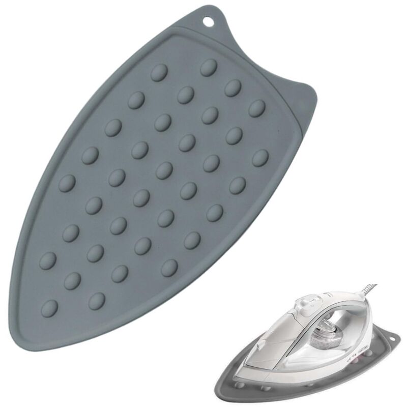 Silicone Tapis de Repos de Repassage,Tapis de Repassage,Repose fer a Repasser Silicone,Silicone Iron Rest,Accessoires pour le repassage,Grey