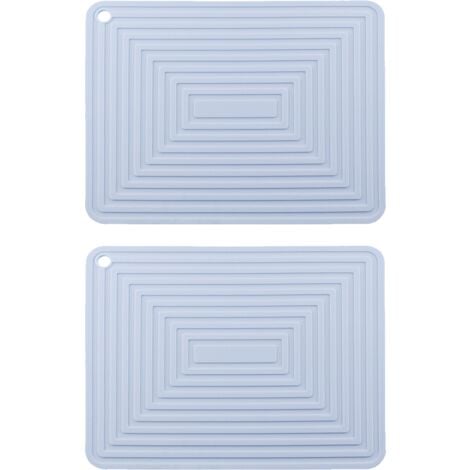 4 Pack Silicone Trivet Mat, Silicone Trivets For Hot Pots And Pans,  Non-slip & Heat Resistant Silicone Hot Pad For Kitchen Counter Mat Set,  Blue, Soft