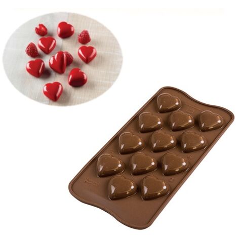 Silikomart 199387 Stampo in Silicone per cioccolatini My Love by, Marrone