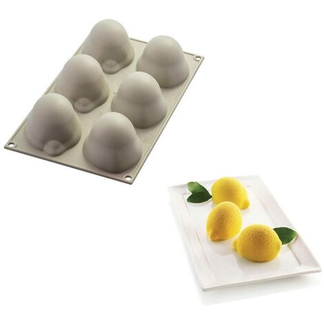 silikomart DELIZIA al Limone Stampo in Silicone n.6 85X59 H 42 MM, Grigio Chiaro, 85 x 59