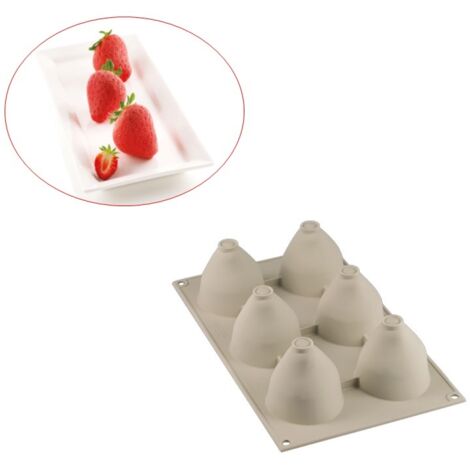 Silikomart - FRAGOLA E PANNA - STAMPO IN SILICONE ø59 H 61 MM