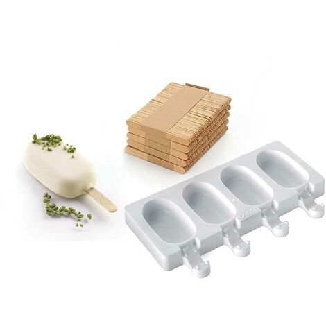 silikomart GEL01M Classic Stampo in Silicone, Bianco, 38 x 73 h 18 mm