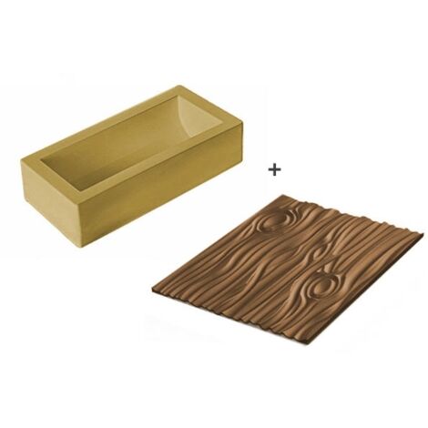 Silikomart Kit Magic Wood, Silicone, Oro, 25 x 9 x 6.7 cm