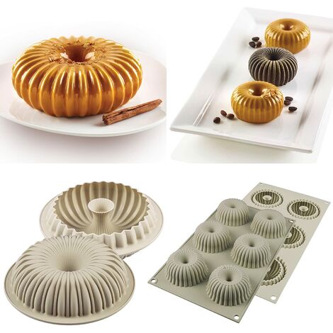Silikomart Mini Raggio Set 2 stampi in Silicone per Dolci, Grigio