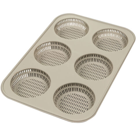 Silikomart Moule en silicone pour pain à hamburger 6 cavités Ø80 H20 mm antiadhésif Fabriqué en Italie