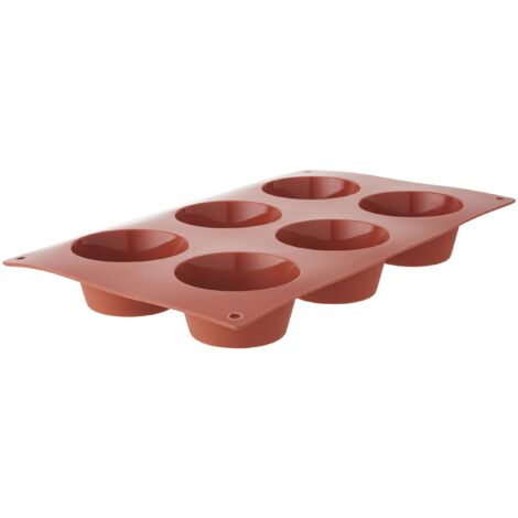 Silikomart SF023/C Stampo Muffins Classic, Silicone, Rosso, Medium