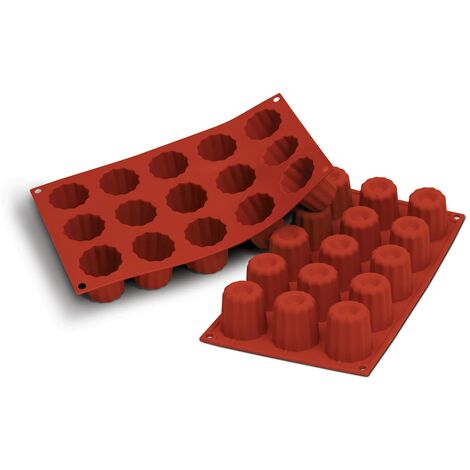 Silikomart SF059 Midi CANNELÉ Stampo in silcone Ø45 h 45 mm, Silicone