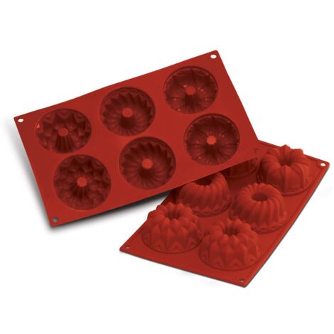 silikomart  SF061 Stampo in Silicone per Monoporzioni FANTASY, Antiaderente, 6 Cavità, Confezione da 1 Stampo per Dolci, Ø 75 h 40 mm, Made in Italy