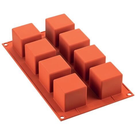 Silikomart SF104 Stampo in Silicone 50x50 h 50 mm, Rosso, 5.5 x 17.5 x 31 cm