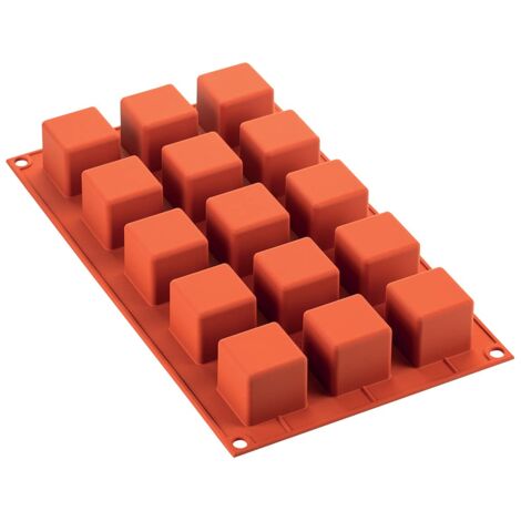 Silikomart SF105 Stampo in Silicone 35x35 h 35 mm, Rosso, 29.5 x 17.5 x 1.5 cm