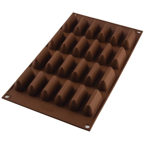 Silikomart SF125 CHOCOGIANDUIA Stampo in Silicone 50x18 h 23,5 mm, Marrone