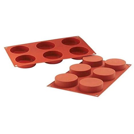 Silikomart SF127 Cylinders Stampo in Silicone h45mm, Ø70mm, Rouge Brique, 30.1 x 17.5 x 1.7999999999999998 cm