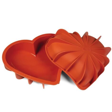 Silikomart Sft211 Cuore Stampi, Silicone, Terracotta