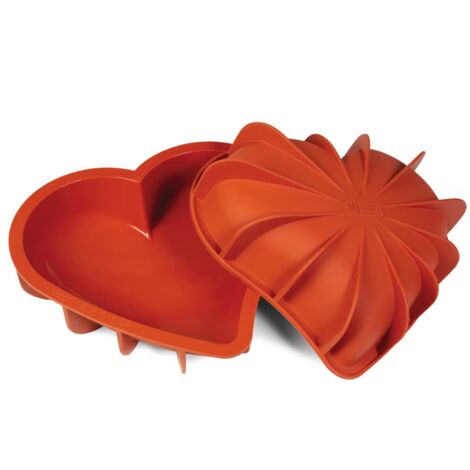 Silikomart Sft211 Cuore Stampi, Silicone, Terracotta