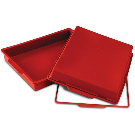 silikomart  SFT300 Stampo in Silicone per Torta RETTANGOLARE, Antiaderente, Confezione da 1 Stampo per Dolci con Safe Ring, 280 x 220 mm, h 40 mm, Volume 2,25 l, Made in Italy