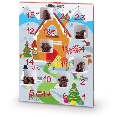 silikomart SLK820L51 2 Gift Box Calendario Avvento, Silicone, Multicolore
