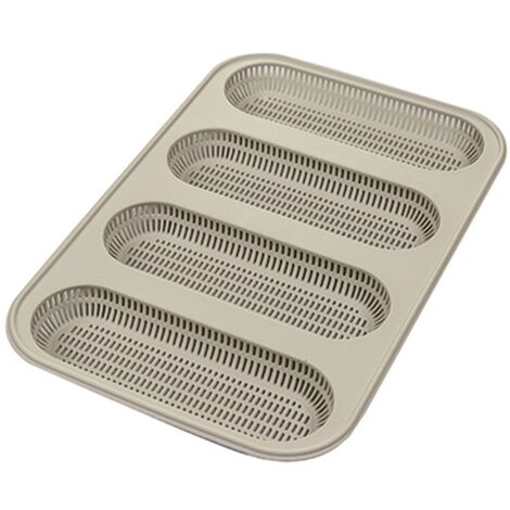 Silikomart Stampo in Silicone per 4 Mini Baguette Bread 170 x 55 h 20 mm Made in Italy