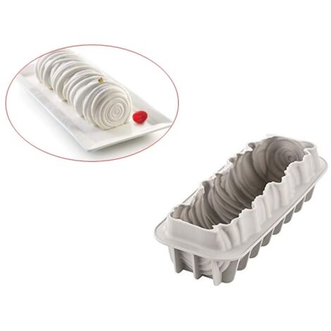 silikomart  Stampo in Silicone per Torta Moderna LANA, Antiaderente, Confezione da 1 Stampo per Dolci, 3D Design, 245 x 95 h 77 mm, Volume 1200 ml, Made in Italy