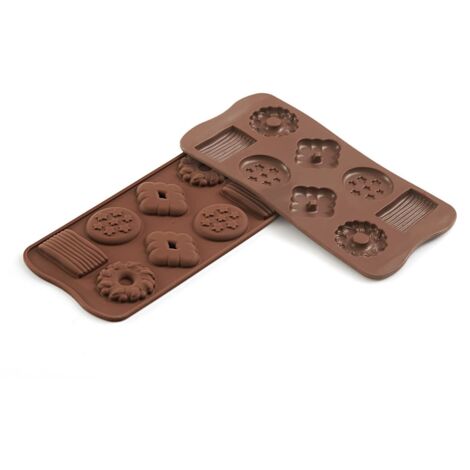 SILIKOMART STAMPO SILICONE FORNO EASYCHOC BISCUITS CIOCCOLATINI SCG25