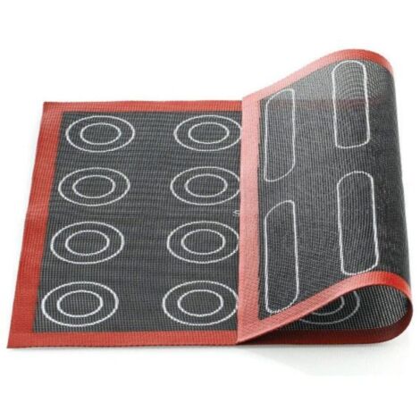 silikomart  Tappeto in Silicone Microforato AIR MAT ECLAIR & CHOUX, 400x300 mm, Ideale per Cottura Dolci Uniforme, Antiscivolo e Antiaderente, Anima in Fibra di Vetro, Made in Italy