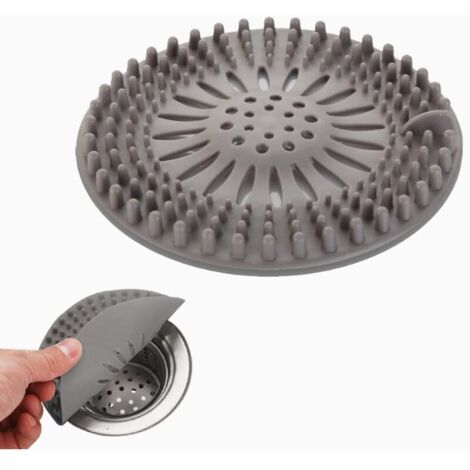 Silikon-Abflussschutz, Küchenspülensieb mit Saugnapf, Badewannen-Abflussfilter, Küchen- und Badezimmer-Spülbeckenfilter