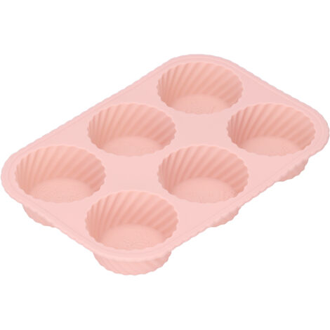 Silikon-Backform für Kuchen, Schokolade und selbstgemachte Desserts (Dunkelrosa)