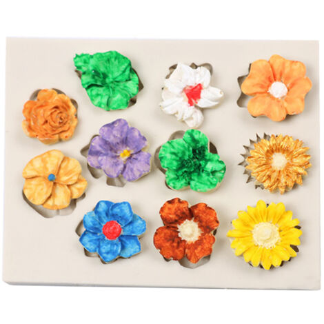 Silikon-Backform mit Blumenmuster für Kuchen, Desserts und handgemachte Seifen