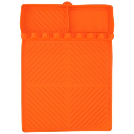Silikon-Backmatte mit 8 Fächern, 40,6 x 29,2 cm, rutschfest, hitzebeständig, leicht zu reinigen, Grillzubehör für die Küche, orange