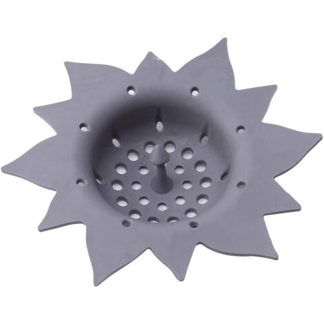 Silikon Blumenform Waschbecken Filter Badezimmer Sauger Bodenablauf Dusche Haarfilter Passanten, Sieb, Grau Hohe Qualität