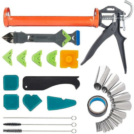Silikon-Dichtungswerkzeug-Set, mit Abschrägungsschaber, kompatibel mit Fensterdichtmittel