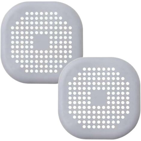 Silikon-Duschablaufstopfen mit Saugnapf, einfach zu montieren, 2er-Pack (grau)