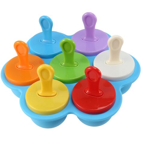 Silikon-Eis am Stiel-Form, Eisformen-Hersteller, Aufbewahrungsbehälter für Eiscreme-DIY-Formen (blau)