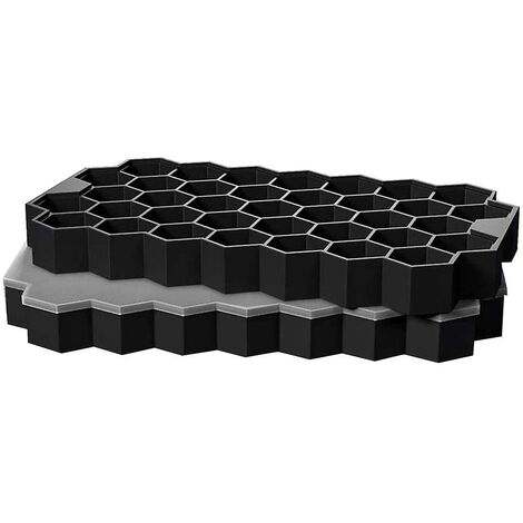 Silikon-Eisquadratform, Packung mit 2, Eisquadratform mit 37 Fächern, stapelbare Eisquadratform mit