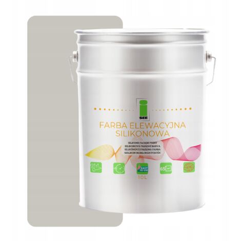 Silikon-Fassadenfarbe Warmgrau, Grauton 10 l